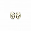 Oval Duo Taşsız Küpe
