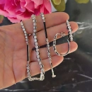 Siyah Mineli Gömme Taş Tasarım Kolye