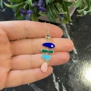 Renkli Mineli Balık Kolye