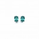 Alex Mint Mini Oval Tektaş Küpe