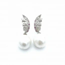 Barok İnci Wings Küpe