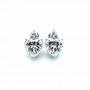 Mozanit Heart Duo Küpe