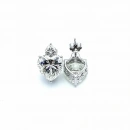 Mozanit Heart Duo Küpe