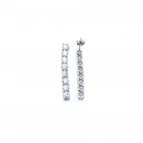 Mozanit 4mm 8taş Suyolu Küpe