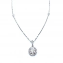 Mozanit 0,9ct ARO Halkalı Tektaş Kolye