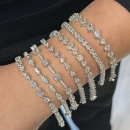 6cm Dot Mozanit Suyolu Bileklik