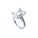 6ct Yanları taşlı Di Mozanit Yüzük