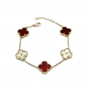 Akik Yonca Lazer Zincir Bileklik