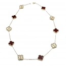 Akik Yonca Lazer Zincir Kolye