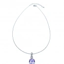 Alex Lila Oval Yanı Bagetli Kolye