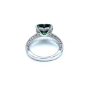 Alex Mint Kalp Taş Yanları Taşlı Yüzük