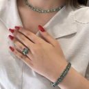 Alex Zümrüt Ddörtgen Suyolu Bileklik