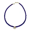 Ametist Göz Figürlü Kolye