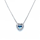 Aqua Kalp Taş Kolye