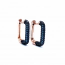 Aquamarin Taşlı Ataç Halka Küpe