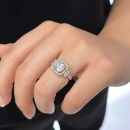 AR Kare Mozanit Baget Yüzük