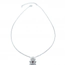 Ayıcık Pembe Kalp Taşlı Kolye