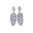 Baget Taşlı 2 Yaprak Küpe