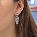 Baget Taşlı 2 Yaprak Küpe