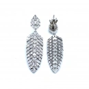 Baget Taşlı 2 Yaprak Küpe