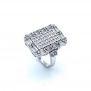 Baget Taşlı Ddörtgen Yüzük