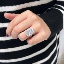 Baget Taşlı Ddörtgen Yüzük