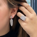 Baget Taşlı Ddörtgen Yüzük