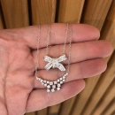 Baget Taşlı Fiyonk Kolye