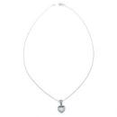 Baget Taşlı Kalp Kolye