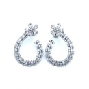 Baget Virgül Çiçek Küpe