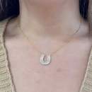 Bagetli L Şans Kolye