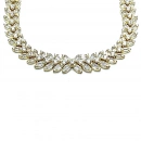 Bagetli Yaprak Tasma Kolye