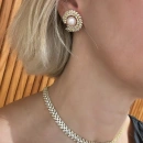 Bagetli Yaprak Tasma Kolye