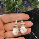 Barok İnci Snake Küpe