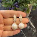 Barok İnci Wings Küpe