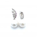 Barok İnci Wings Küpe