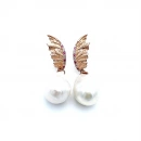 Barok İnci Wings Küpe