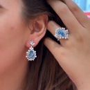 BD Damla Taşlı İncili Kelebek Küpe