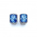 BD Ddörtgen Etrafı Taşlı Küpe