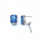 BD Ddörtgen Etrafı Taşlı Küpe