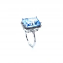 BD Ddörtgen Etrafı Taşlı Yüzük