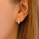 Bebe Mavisi Mineli 1cm Halka Küpe