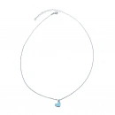 Bebe Mavisi Mineli Kalp Kolye