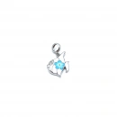 Beyaz Mine Daisy Balık Charm Kolye Ucu