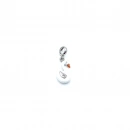 Beyaz Mine Swan Charm Kolye Ucu