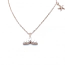 Beyaz Mineli Fishtail Kolye