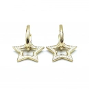 Beyaz Mineli Yıldız Küpe