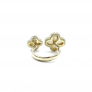 Beyaz Sedef 2li Yonca Yüzük