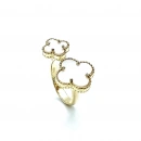 Beyaz Sedef 2li Yonca Yüzük