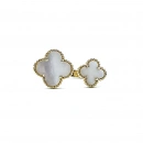 Beyaz Sedef 2li Yonca Yüzük